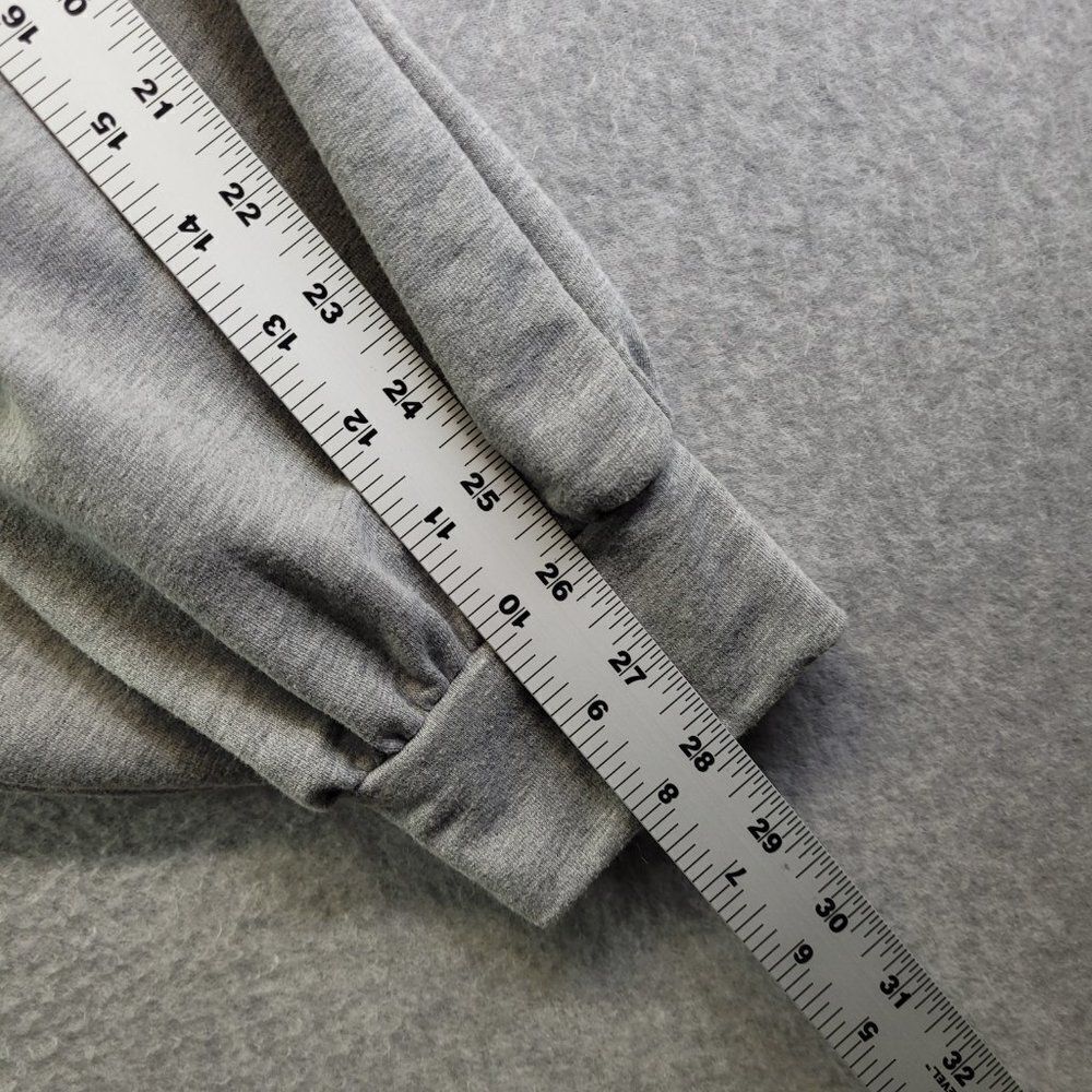 Umgee Sweatshirt Womens S Gray Fuzzy Fur Sleeve Oversized Pullover Lounge - Picture 12 of 14